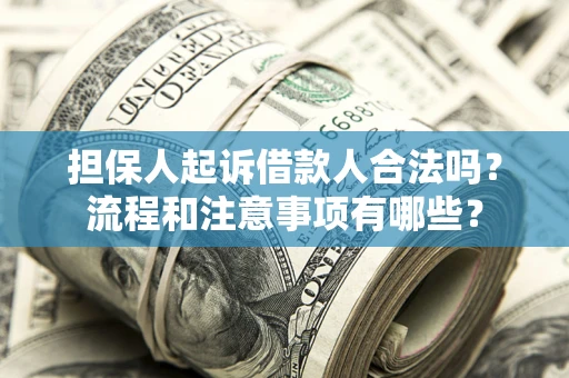 济南担保人起诉借款人合法吗？流程和注意事项有哪些？