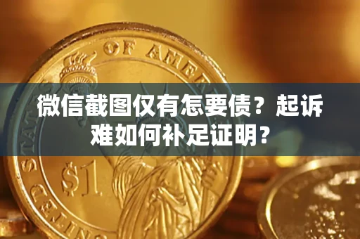 济南微信截图仅有怎要债？起诉难如何补足证明？