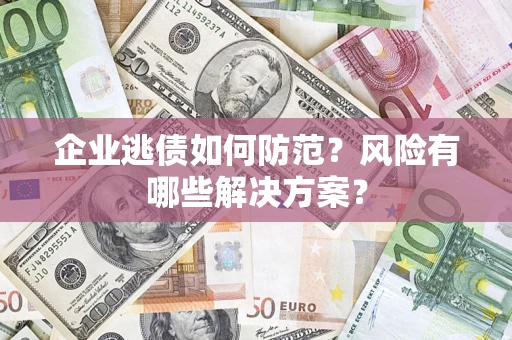 济南企业逃债如何防范？风险有哪些解决方案？