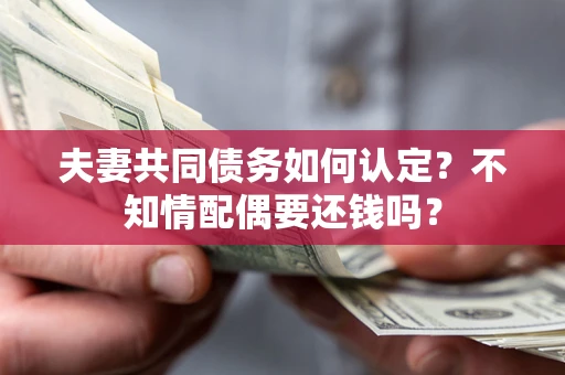济南夫妻共同债务如何认定？不知情配偶要还钱吗？